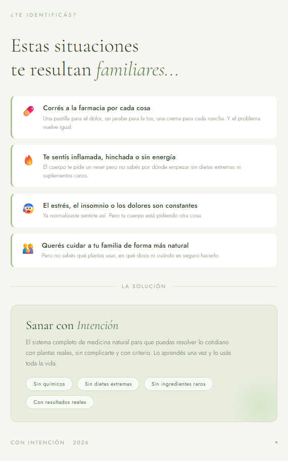 SANAR con Intención — Sistema completo de medicina natural