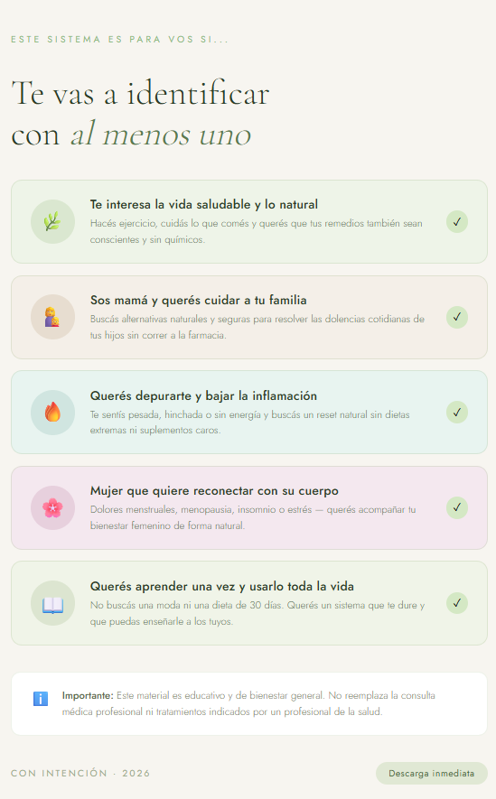 SANAR con Intención — Sistema completo de medicina natural